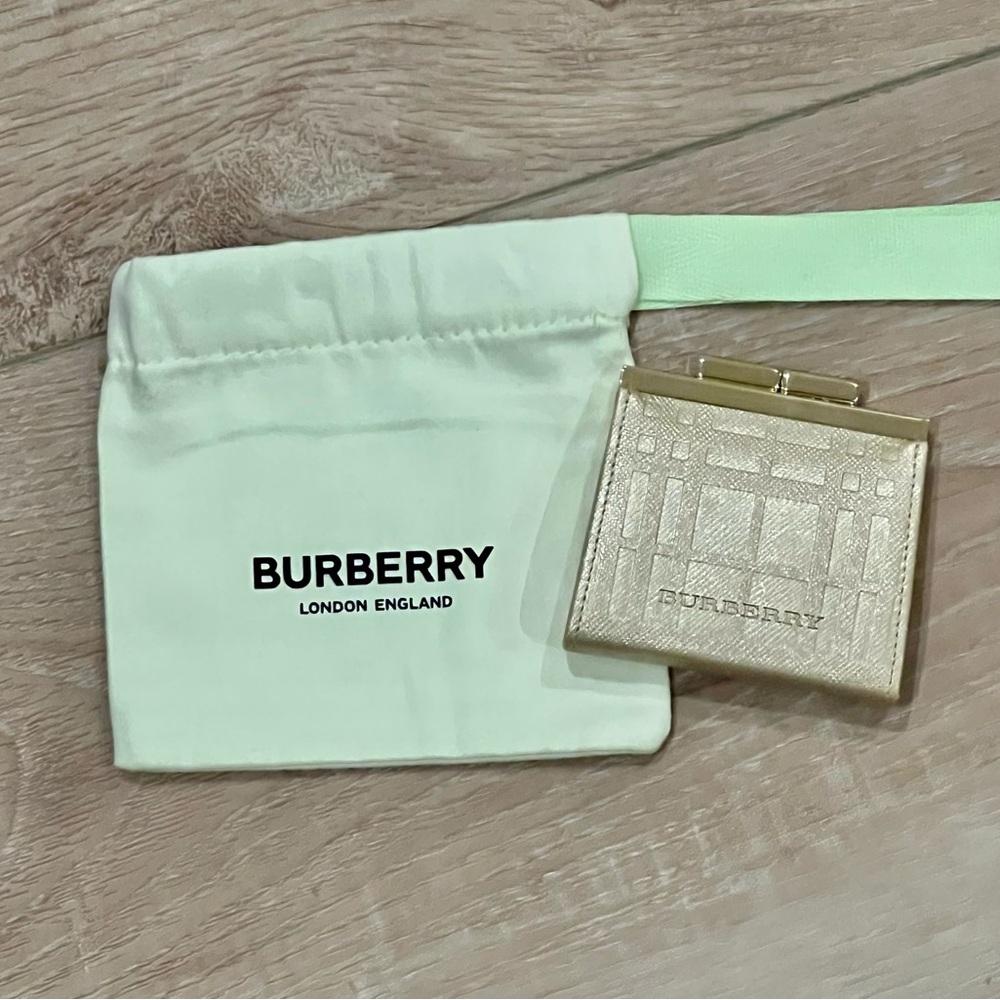 BURBERRY Gold Kisslock Coin Pouch